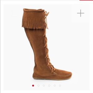 Minnetonka Front Lace Knee High Boots